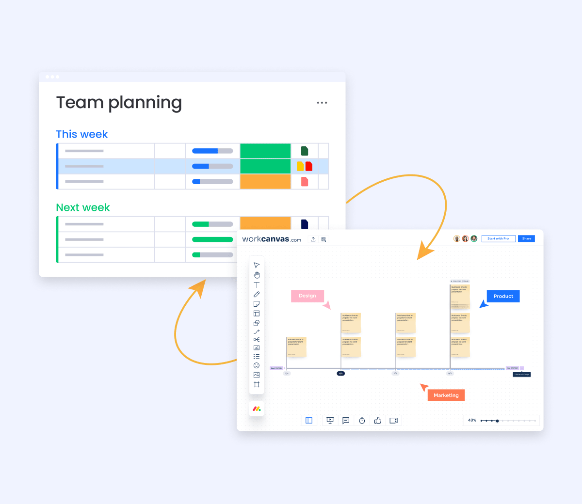 2 way synced timeline template