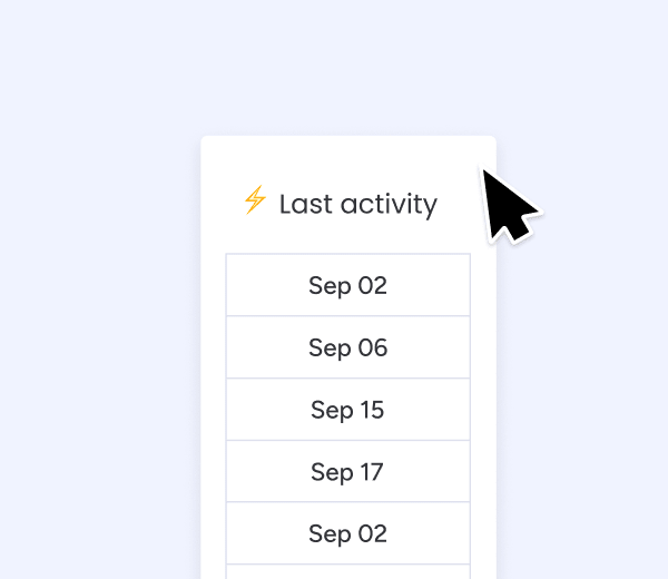 Last lead activity date at a glance